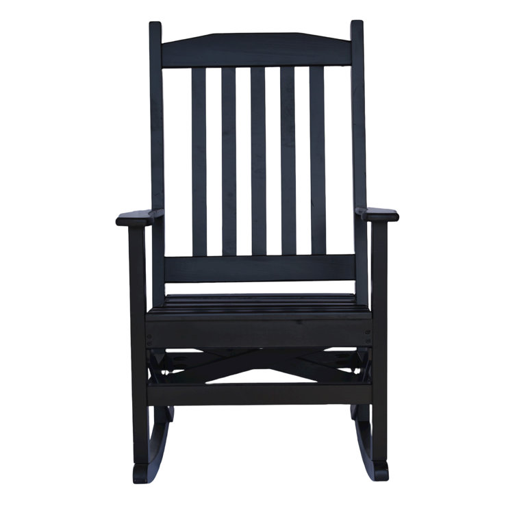 Red Barrel Studio® Zaryk Solid Wood Rocking Chair Wayfair